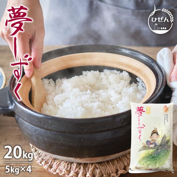 米 お米 20kg 送料無料 夢しずく 佐賀県産　5年度 5kg×4袋