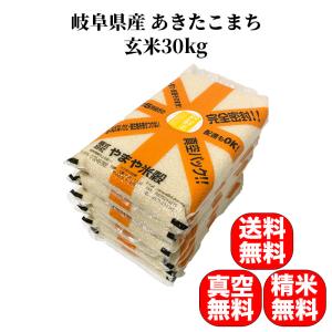 新米 令和5年産 玄米 30kg 真空パック（5kg×6袋）岐阜県産 あきたこまち 令和5年産 精米無料 真空無料 送料無料 米 お米 白米