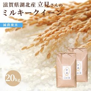 令和６年　滋賀県湖北産　立見さんのミルキークイーン 20kg 　減農薬米　選べる白米玄米