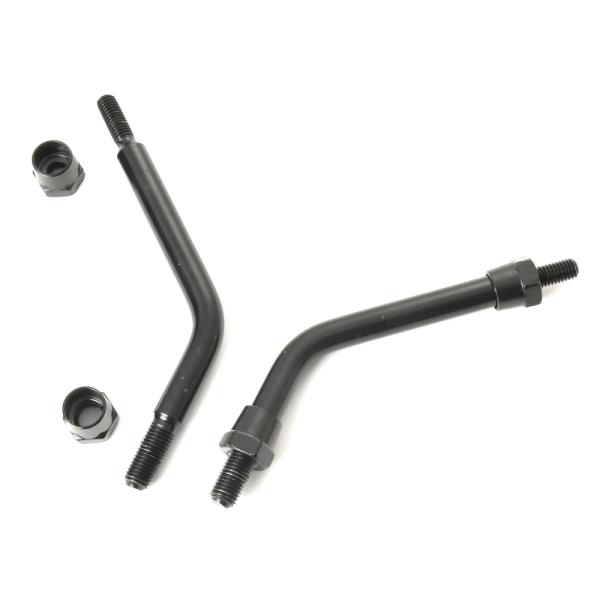 カワサキ Z2タイプ ショートミラーステー 全長125mm(80mm+45mm) 左右セット ブラッ...