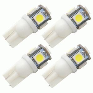 アクア アイシス ヴィッツ bB iQ極 LED 電球 バルブ T10 汎用 4個セット ホワイト ポジション ナンバー等