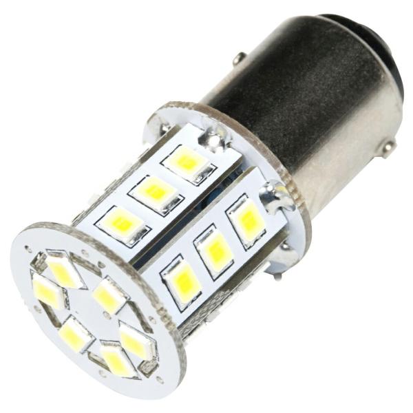 12V 24連 S25 ダブル LED 球 白 ホワイト ブレーキ テールランプ BAY15d 11...