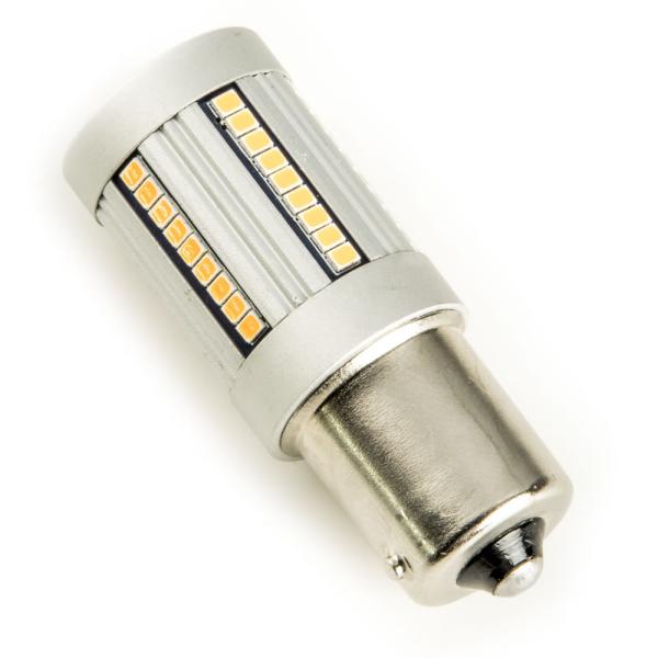 12V LEDウインカー 抵抗内蔵 S25（G18/BAU15s）ピン角違い SMD66連 1個 プ...