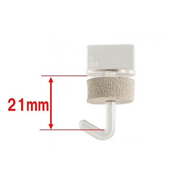 ポリカフック　クリヤー　21mm　100個　1箱までメール便可（メール便の場合、箱からだしての発送と...