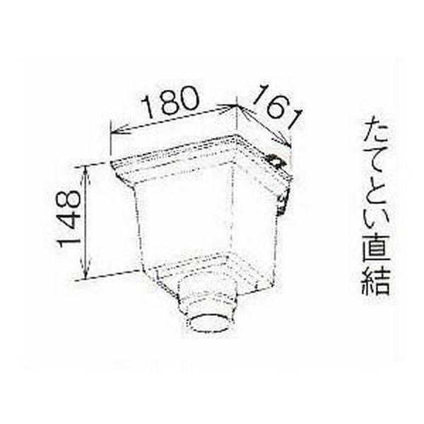 角マス(小) パールグレー  KQ1943 75×60MM パナソニック 雨とい部材