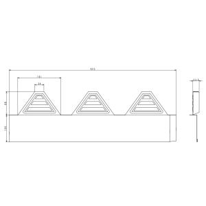 見切面戸 垂れ：100mm ルーフデッキ 88タイプ用 別称： 水切面戸　※受注生産品