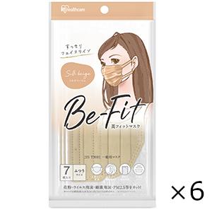 美フィットマスク　ふつうサイズ　シルクベージュ　７枚入　6個セット　アイリスオーヤマ　全国一律送料無...