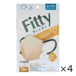 Ｆｉｔｔｙ　スタイルフィットプラス　立体　ハニーベージュ　ふつうサイズ  ７枚入　4個セット　玉川衛...