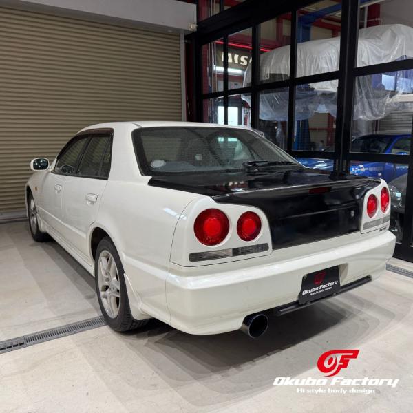 R34 4D エアロトランク ハーフカーボン オオクボファクトリー　841HC-R44