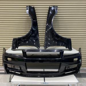 R34 スカイライン URAS エアロ ボンネットリップ 2ドア 4ドア