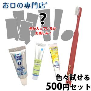 "最大P25.5％還元" お試し 500円セット / 歯科専売品  / 福袋 / お得なセット / お試しセット/ 歯ブラシ / 歯磨き粉 / ちょい足し｜okuchi