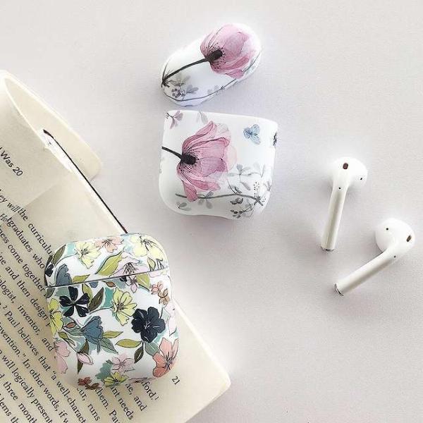 アートフラワー イヤホン apple airpods 2 1 エアポッド ケース かわいい 発光 ヴ...