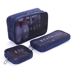 トイレタリーバッグ コスメポーチ トラベルポーチ 旅行用化粧ポーチ 洗面用具ポーチ 多機能 旅行用品収納バッグ 防水 透明メッシュ 大容量 化粧品入れ