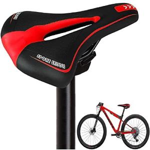 自転車サドル ソフトサドル 防塵防水 衝撃吸収 通気性 超肉厚 やわらかい 低反発 軽い コンフォート 穴開きお尻が痛くない クッション クロスバイク