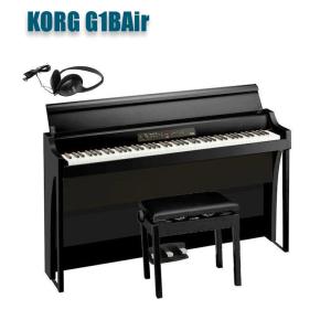 KORG G1B Air BK ブラック 専用スタンド 高低椅子 ヘッドホン付き コルグ電子ピアノ｜okumuragakki