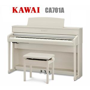 KAWAI CA701A  カワイ電子ピアノ プレミアムホワイトメープル調仕上げ 木製鍵盤｜okumuragakki