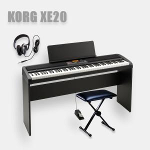 KORG XE20 BK 専用スタンド ST-B1 椅子 セット コルグ 電子ピアノ 88鍵盤 ヘッドホンサービス｜okumuragakki