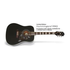 Epiphone / Limited Edition Hummingbird PRO (Ebony) ハミングバード エレアコ 1点入荷済み｜okumuragakki