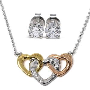 MICHAEL KORS マイケルコース MKC1362AN998 HEART TRIO SET　ネックレス ピアス セット レディース｜okurimonoya1