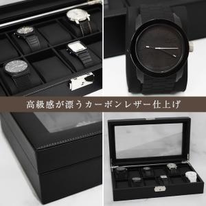 時計ケース 12本 カーボンファイバー レザー...の詳細画像3