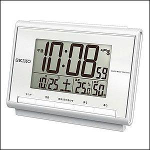 SEIKO セイコー クロック SQ698S 目覚まし時計 デジタル電波クロック