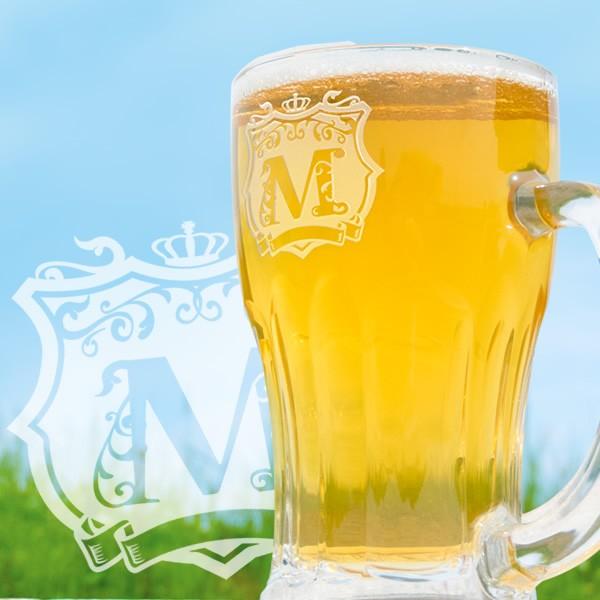 彫刻 クールブジョッキ 380ml - イニシャルが入るジョッキ ビール ハイボール 誕生日向け