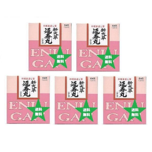 【第(2)類医薬品】エンジュガン 延寿丸64包5個●3歳〜OK●価格変更致します・癖にならない便秘薬...