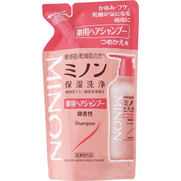 ミノン ヘアシャンプー つめかえ用 380ml　2個 　ミノン　シャンプー　　　化粧品　