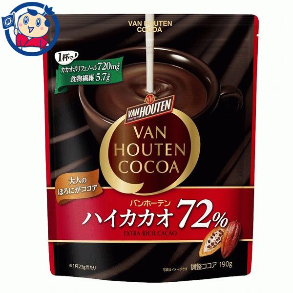 片岡物産 バンホーテンハイカカオ72% 190g×12袋入×2ケース