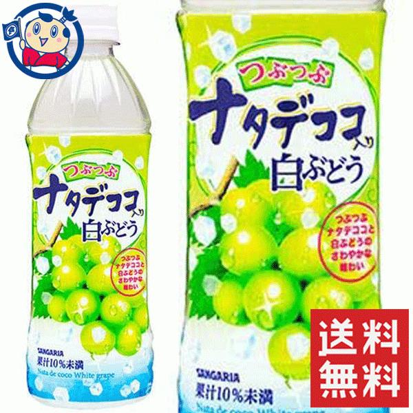 サンガリア つぶつぶナタデココ入り白ぶどう 500ml×24本入×2ケース