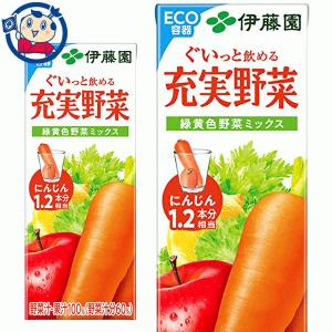 伊藤園 充実野菜 緑黄色野菜ミックス 紙パック 200ml×12本入×1ケース