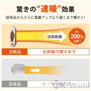 セラミックヒーター 小型 速暖 省エネ おしゃ...の詳細画像4