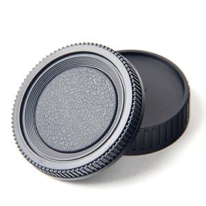 Minolta MD Lens ミノルタ MD レンズ プラスチック製 交換 ブラック ボディ キャップ と リア レンズ キャップ｜olc-store
