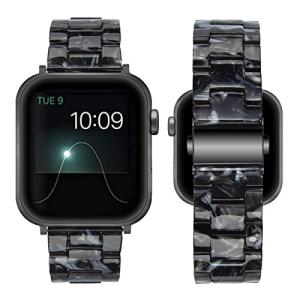 BinGeLi コンパチブル Apple Watch バンド 樹脂ベルト軽量 防水 アップルウォッチ バンド 腕時計ベルト ステンレス留め金｜olc-store