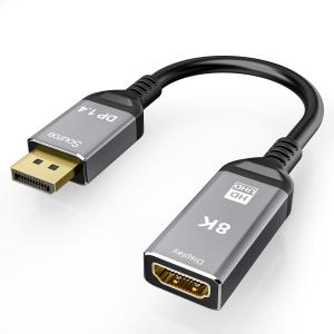 CABLEDECONN DisplayPort 1.4 - HDMI 2.1 Ultra HD 8K オス-メスケーブル 0.25m コンバ｜olc-store