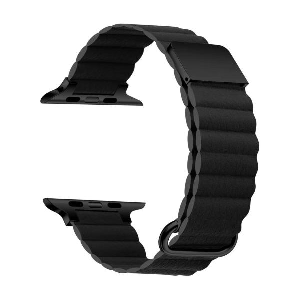 Apple Watch バンド レザーリンクバンド 速乾性 良い肌触り 強い磁力 マグネット式 ルー...