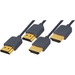 オーディオファン ハイスピード HDMIケーブル 4K HDMI 2.0 グレー スリムケーブル 1.5m 2本セット｜olc-store