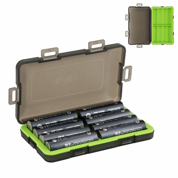 KIWIFOTOS バッテリーケース 電池ケース 単3電池収納ケース 8本収納可能 単3電池 AA電...