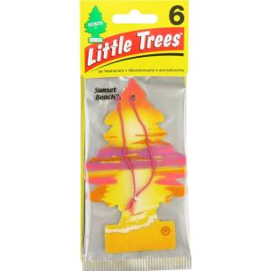 リトルツリー エアフレッシュナー お得な6枚組 サンセット ビーチ（ Little Trees Air Fresheners 6pac Su｜olc-store