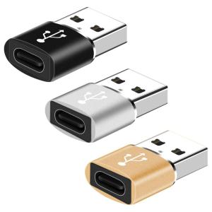 YFFSFDC USB CメスからUSBオス変換アダプター 3個セット USB OTG 変換コネクタ タイプc 急速充電 タイプC to A｜olc-store