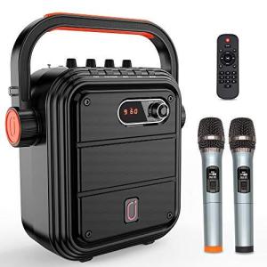 JYX ワイヤレスマイク スピーカーセット 拡声器 Bluetooth 5.0対応 低音強化機能搭載 充電式 ポータブル ホームパーティー、カラオケ、街頭スピーチ、会議 、学