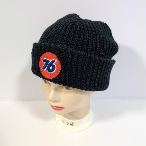 80s 90s ビンテージ◎(^w^)b 76 セブンティシックス 帽子 ニット帽 刺繍 ロゴ シン...