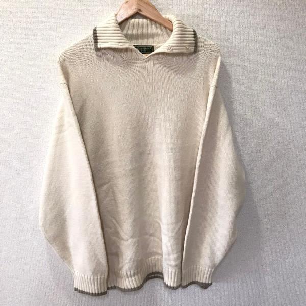 (^w^)b Eddie Bauer エディーバウアー ニット セーター プルオーバー 襟付き ウー...