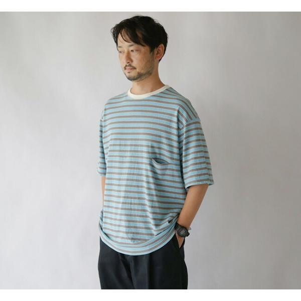 EEL Products イール プロダクツ ユルリTee 1/2 ボーダー E-22509