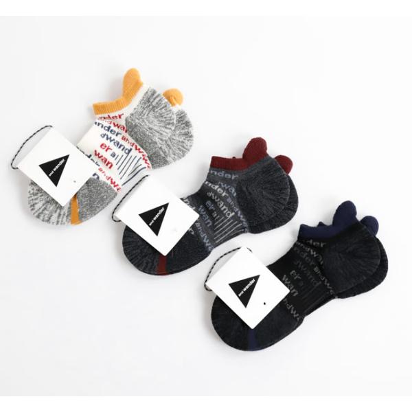 and wander アンドワンダー wool short socks ウールショートソックス 57...