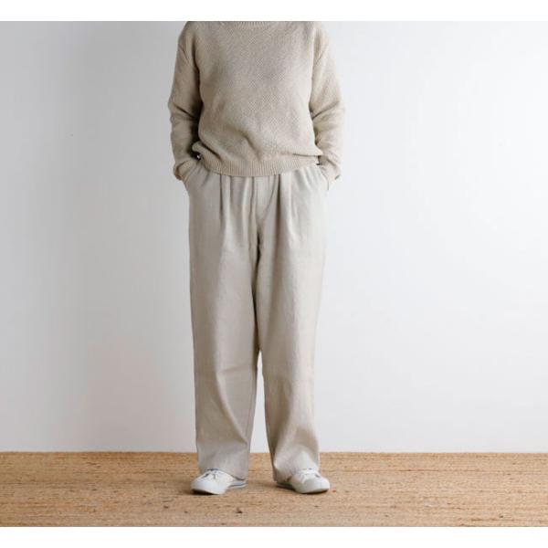 evam eva エヴァムエヴァ リネンコットンワイドパンツ linen cotton wide p...