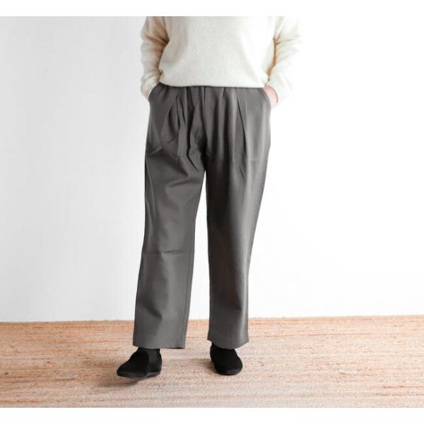 evam eva エヴァムエヴァ E253T156 ウール ワイドパンツ wool wide pan...