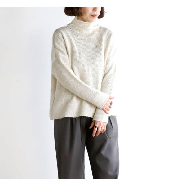 evam eva エヴァムエヴァ E253K220 ローゲージ タートルネック low gauge ...