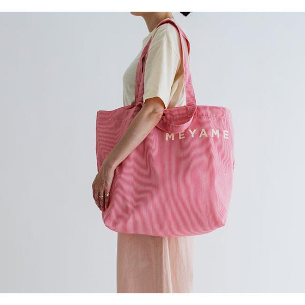 MEYAME メヤメ MEY-2305 ロゴトートバッグ STRIPED LOGO TOTE BAG