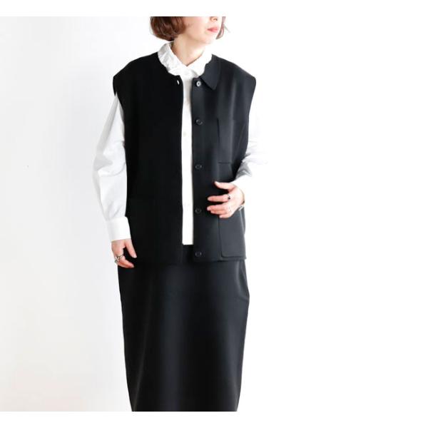 mizuiro ind ミズイロインド 4-220089 襟付きワイドベスト